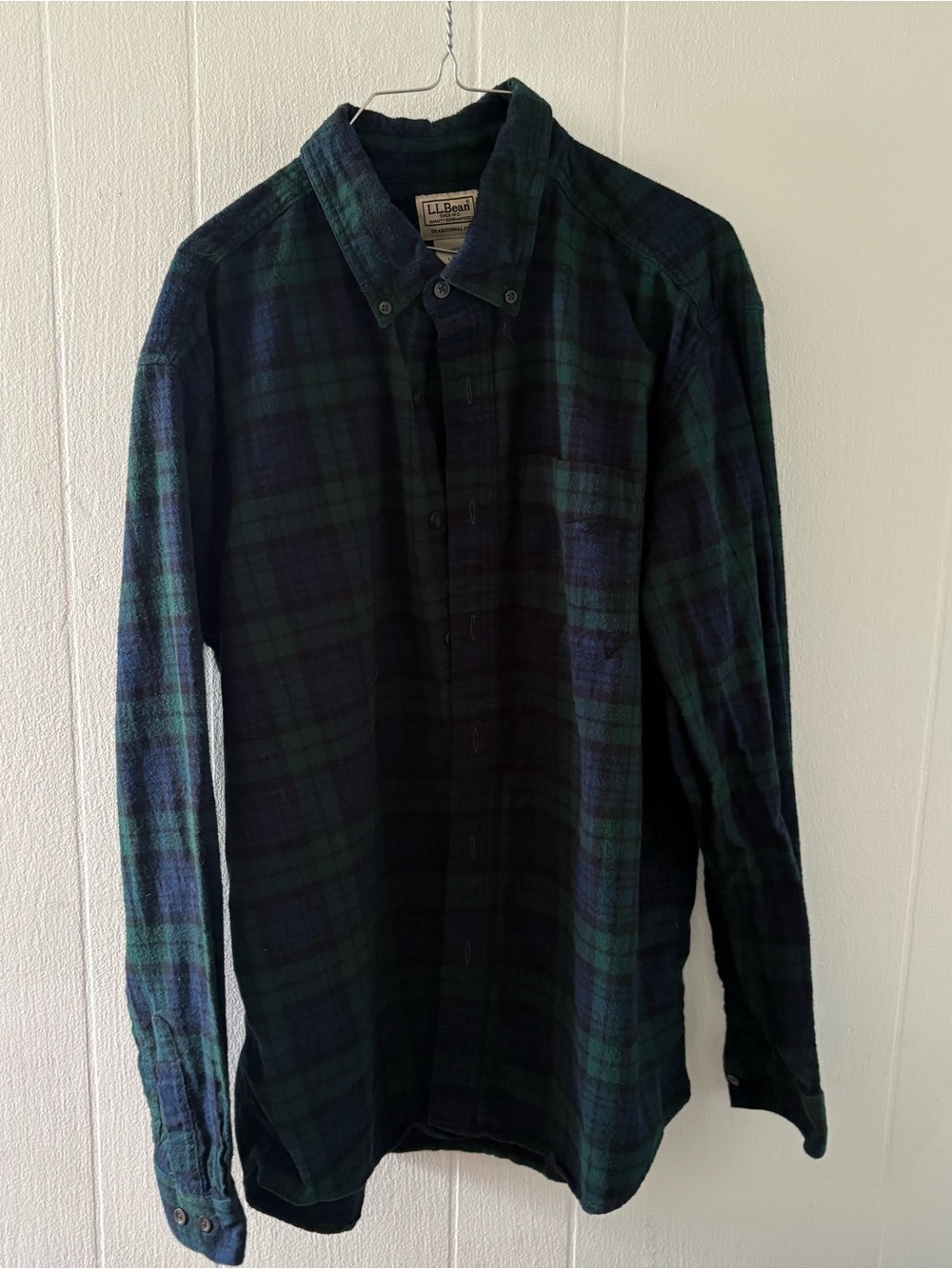 2 L.L. Bean Men's Plaid Button-Down Shirt